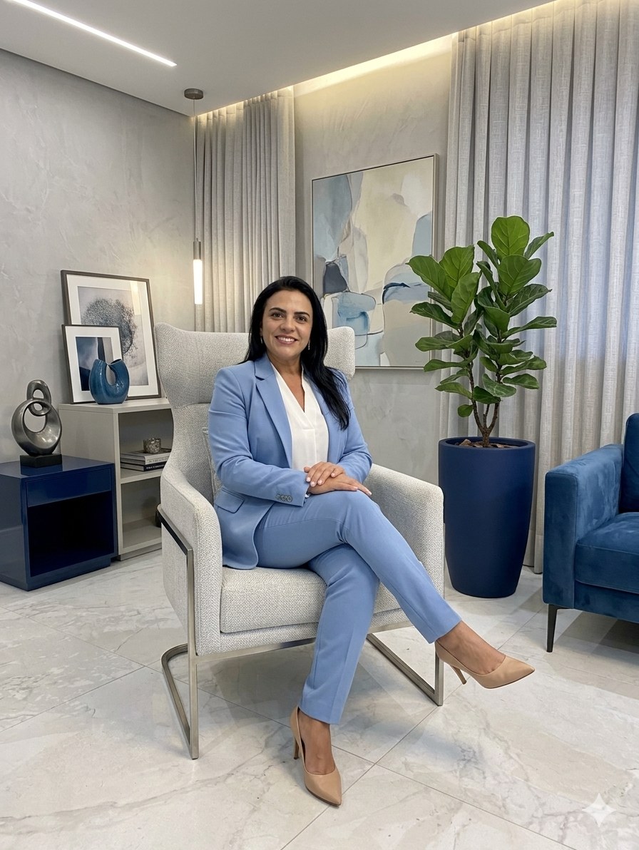 Eliane Salamoni em consultório de psicologia